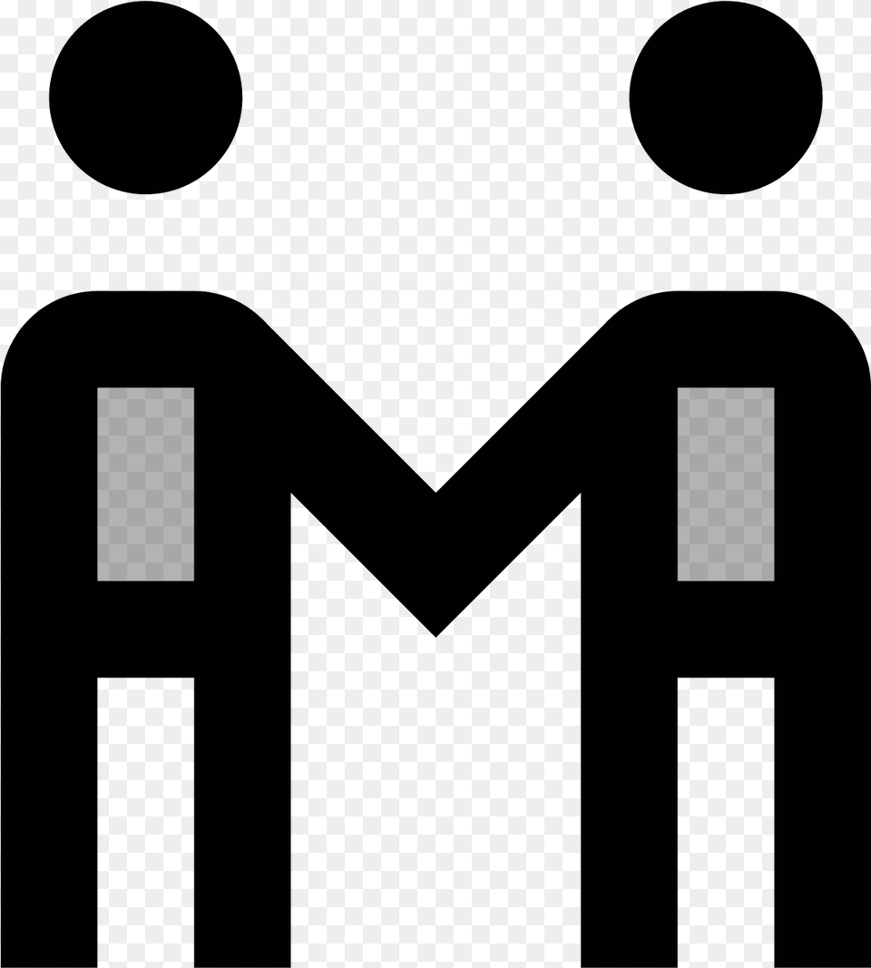 A Logo For Depicting A Meeting Between Two People Graphic Design, Gray Free Png