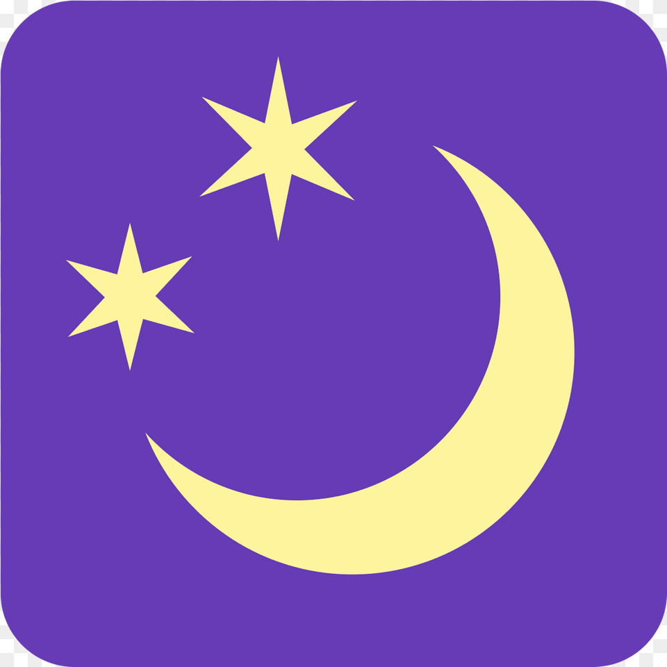A Logo Of A Fat Crescent Moon With Its Upper Right Sparkle Vector, Nature, Night, Outdoors, Astronomy Free Transparent Png