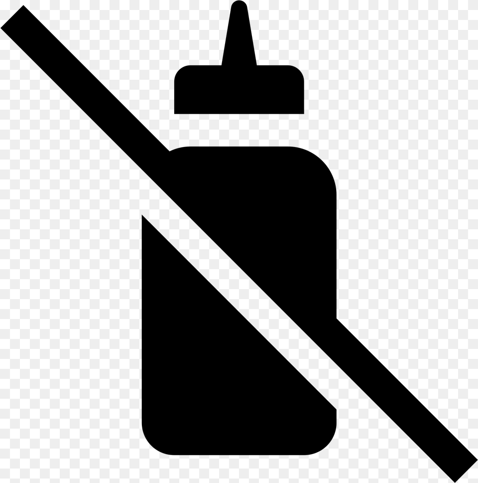A Logo Of A Mustard Bottle With A Diagonal Line Drawn, Gray Free Transparent Png