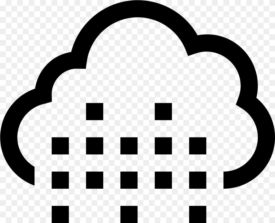 A Logo Of Intense Rain Reduced To A Cloud With Sad Cloud, Gray Free Transparent Png