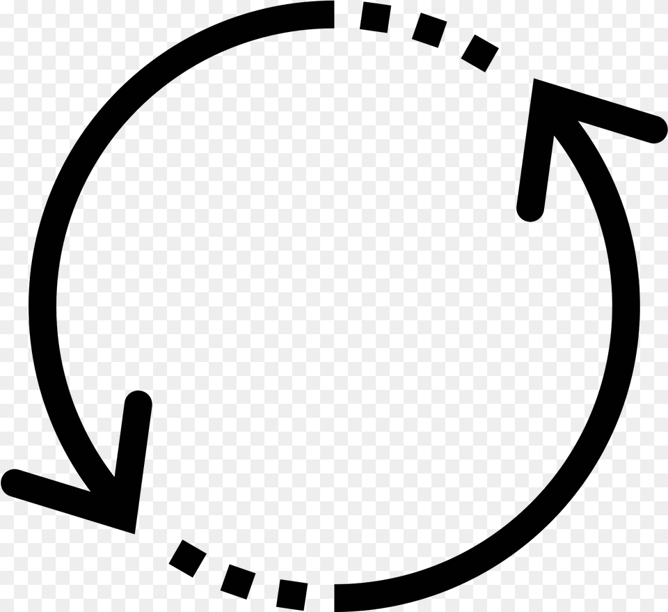 A Logo Of Two Circular Arrows Which Close Back Replace Icon, Gray Png Image