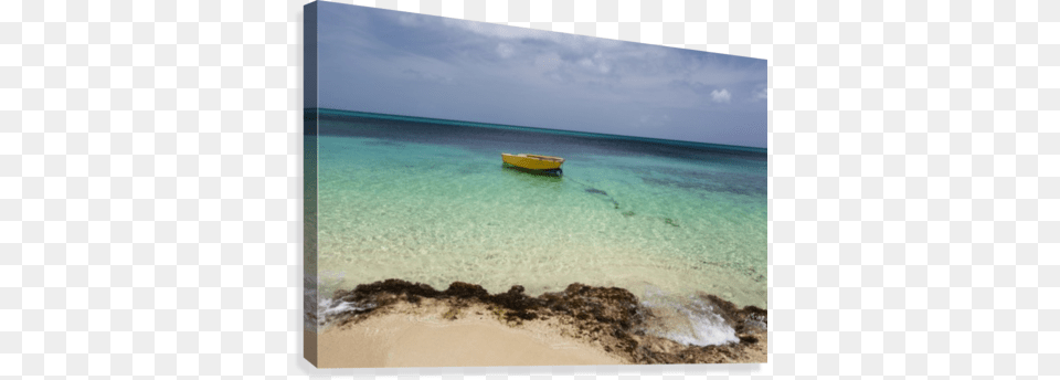 A Lone Boat In The Turquoise Water Off A Tropical Island Posterazzi A Lone Boat In The Turquoise Water Off A, Beach, Shoreline, Sea, Outdoors Free Transparent Png