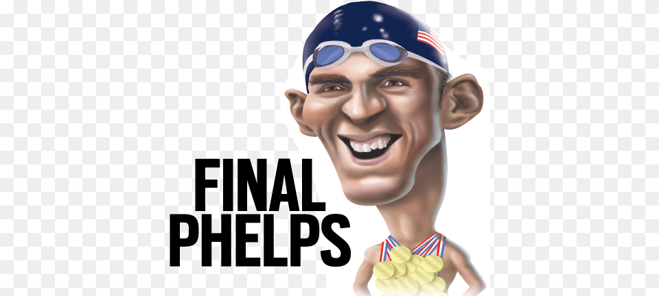 A Look At The Career Of Super Swimmer Michael Michael Phelps Swimming Transparent, Cap, Clothing, Swimwear, Hat Png