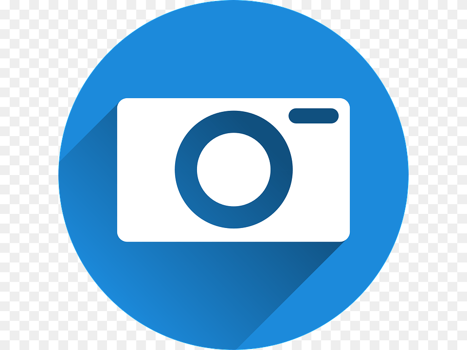 A Lot More Fluid In Camera Blue Icon, Disk, Electronics Png Image