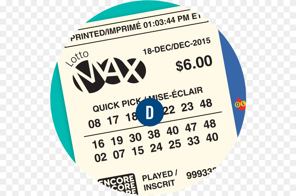 A Lotto Max Ticket Lotto Max, Text, Document, Receipt, Qr Code Free Png Download