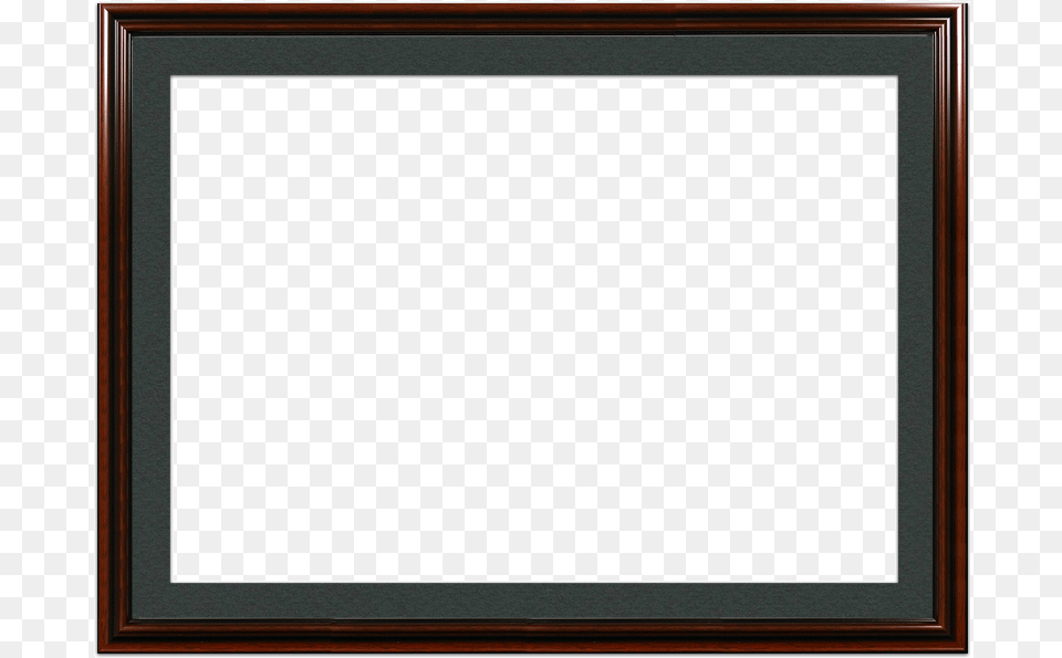 A Mahogany Picture Frame With Black Mat Blank Wall Frame, Blackboard, Computer Hardware, Electronics, Hardware Free Png Download