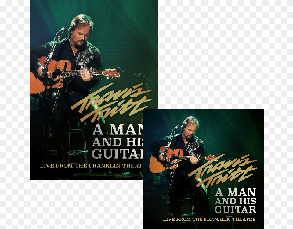 A Man And His Guitar Dvd 2 Disc Cd Bundle Travis Tritt A Man And His Guitar, Adult, Musical Instrument, Male, Crowd Png Image