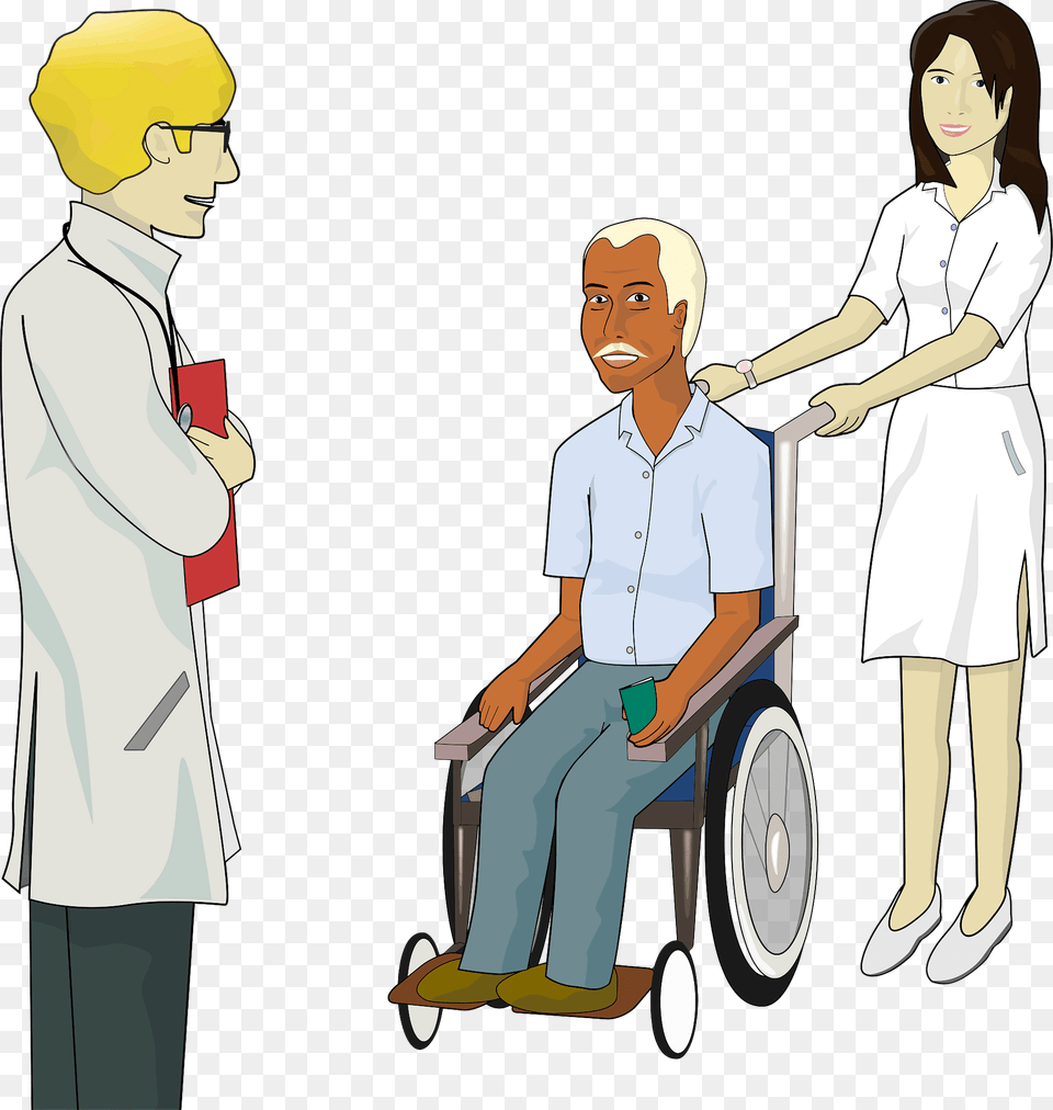 A Man Visiting His Father In A Nursing Home Clipart, Clothing, Coat, Adult, Person Free Png Download