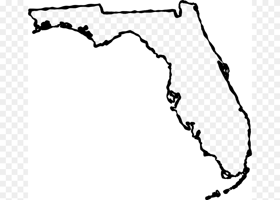 A Map Of Florida With A Black Squiggle Outline Florida Clip Art, Adult, Bride, Female, Person Free Png