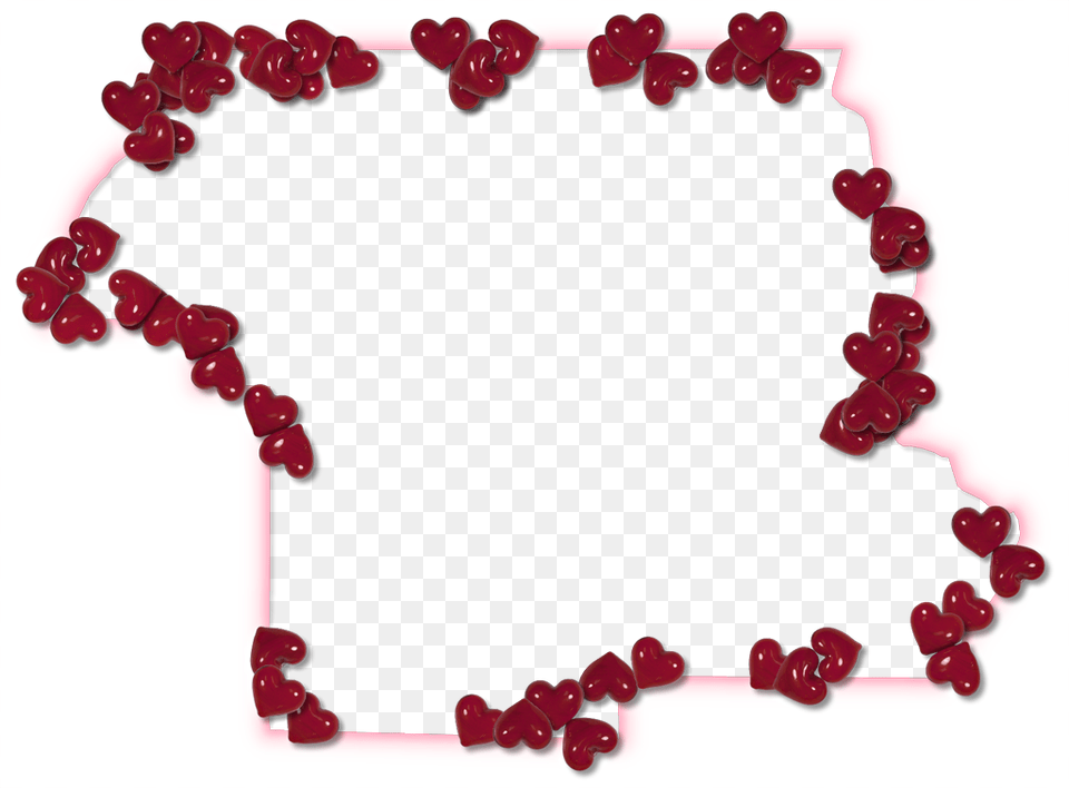A Map Of Jackson With A Pink Glow Outline And Randomly Picture Frame, Food, Fruit, Plant, Produce Free Png