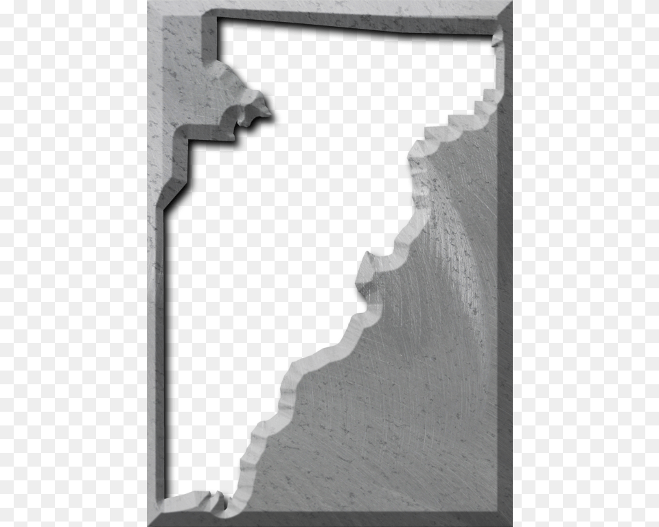 A Map Of Jefferson With The Map Area Carved Out Of Monochrome, Slate, Outdoors, Person, Weapon Png Image