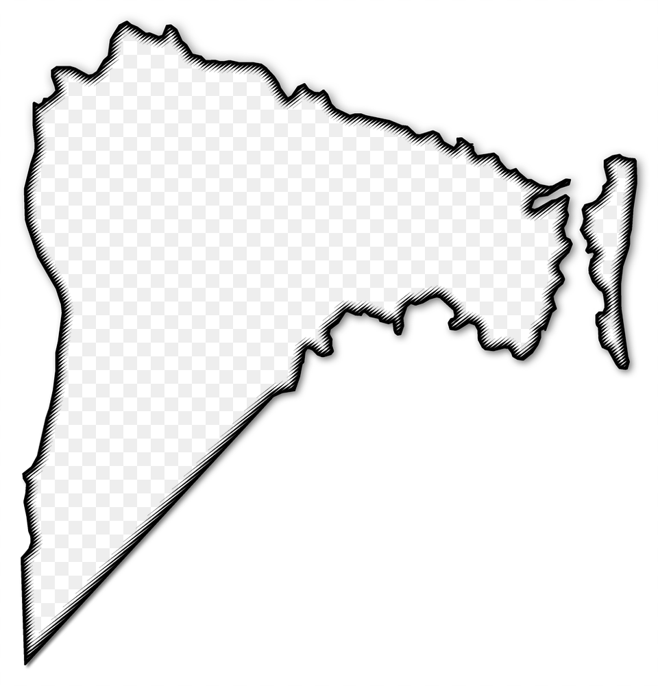 A Map Of Nassau With A Black Outline Drop Shadow Silhouette, Firearm, Gun, Rifle, Weapon Free Png Download