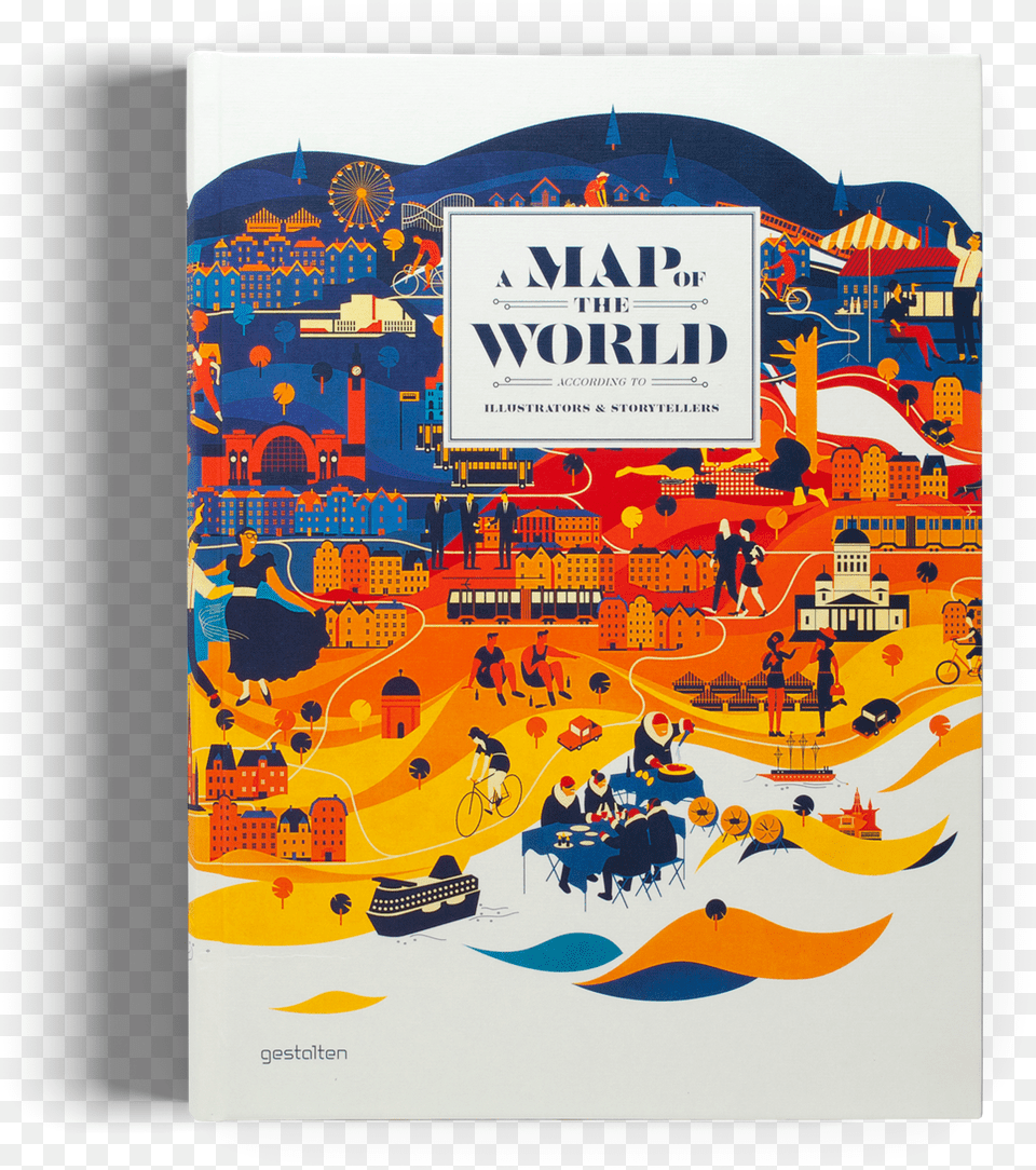 A Map Of The World Gestalten Book Designclass Map Of The World Book, Advertisement, Poster, Person, Painting Png