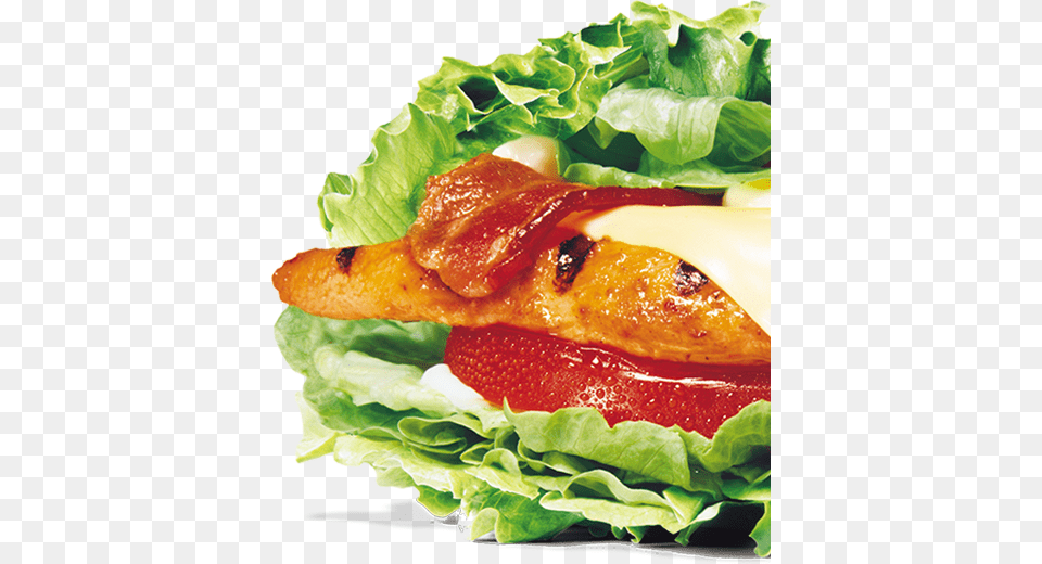 A Marinated Skinless Chicken Breast Fillet Topped With Chicken Sandwich Wrapped In Lettuce, Food, Lunch, Meal, Burger Free Png