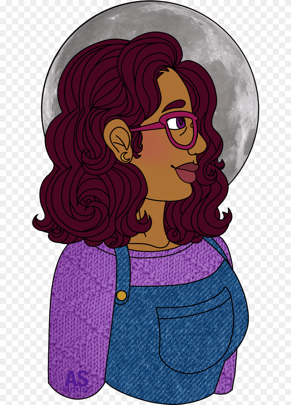 A Matching Post For The Space Wifepenny Sebastian Illustration, Person, Baby, Purple, Art Free Transparent Png