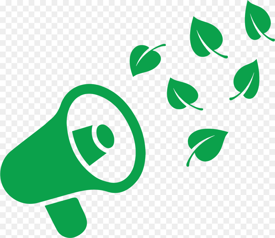A Megaphone Spreading Leaves News, Green, Baby, Person Free Png