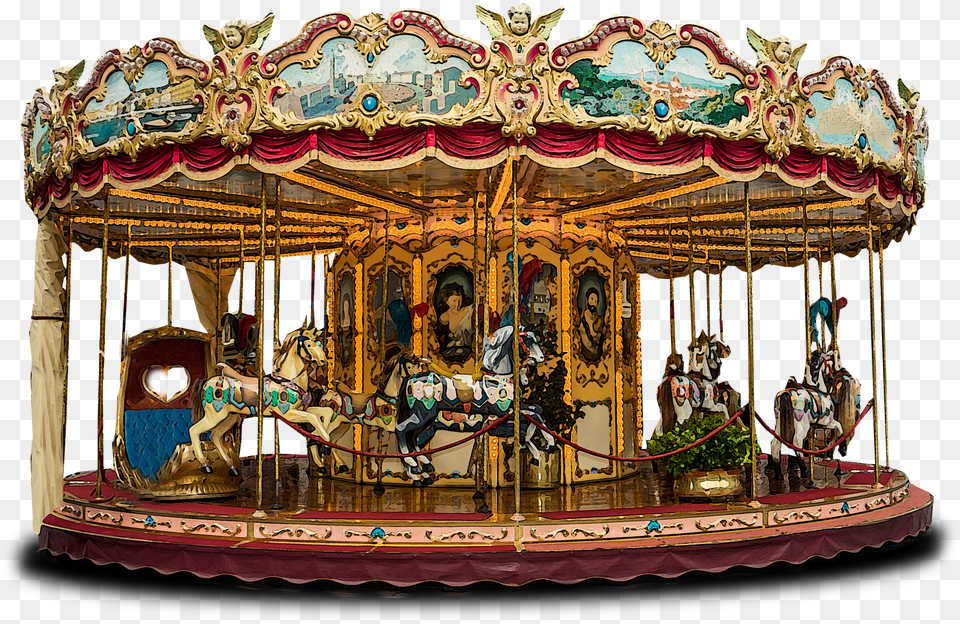 A Merry Go Round Is A Good Model Of Daily Earth Rotation Piazza Della Repubblica, Amusement Park, Play, Carousel, Fun Free Transparent Png