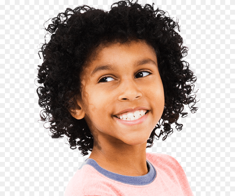 A Middle School Kid With Curly Black Hair Smiling Smiling Child, Portrait, Photography, Person, Head Png Image