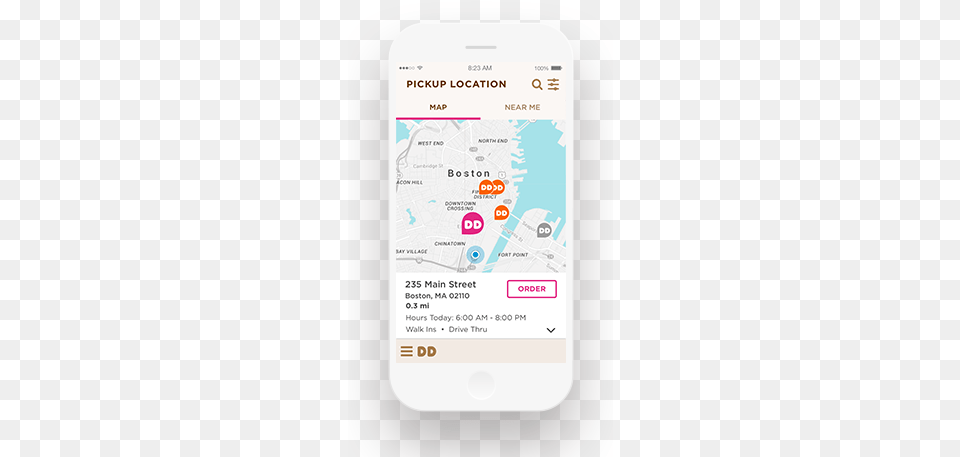 A Mobile Phone With The Dunkin39 Donuts Mobile App Open Mobile Phone, Text, Electronics, Mobile Phone Free Transparent Png