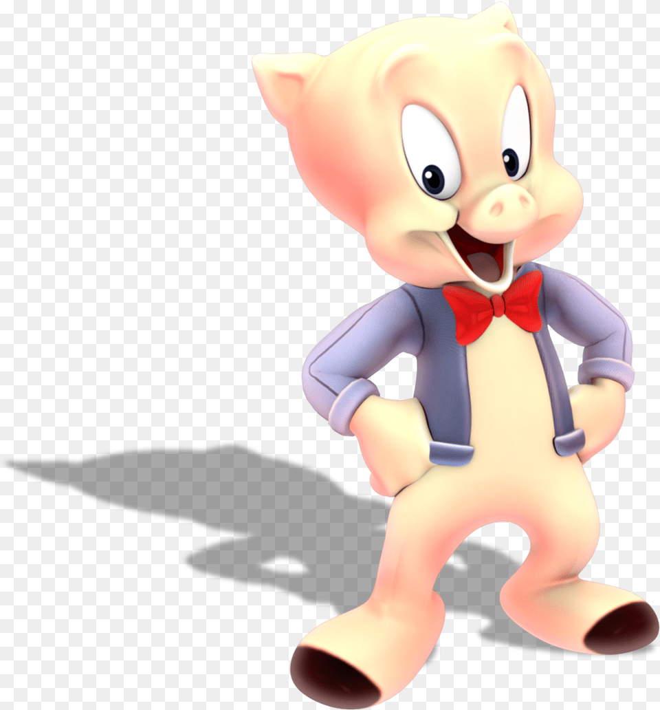A Model Of Porky Pig From The Looney Tunes Cartoon, Toy Free Png