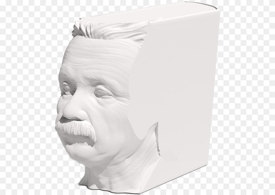 A Model Of The 3d Printed Einstein Book World39s First 3d Printed Book, Art, Face, Head, Person Png