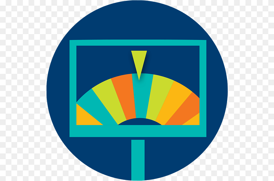 A Monitor Displays A Multicoloured Prize Wheel With Display Device, Logo Free Transparent Png