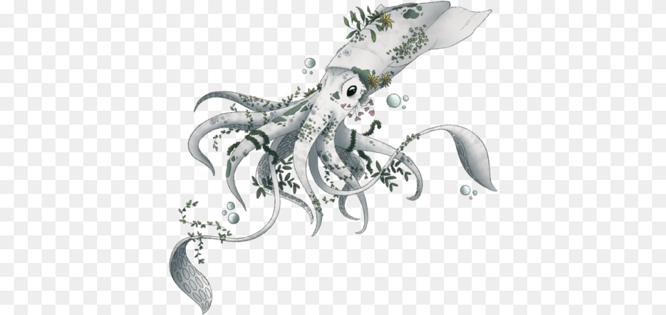 A Nature Squid Because Why Not Illustration, Animal, Food, Sea Life, Seafood Free Png Download