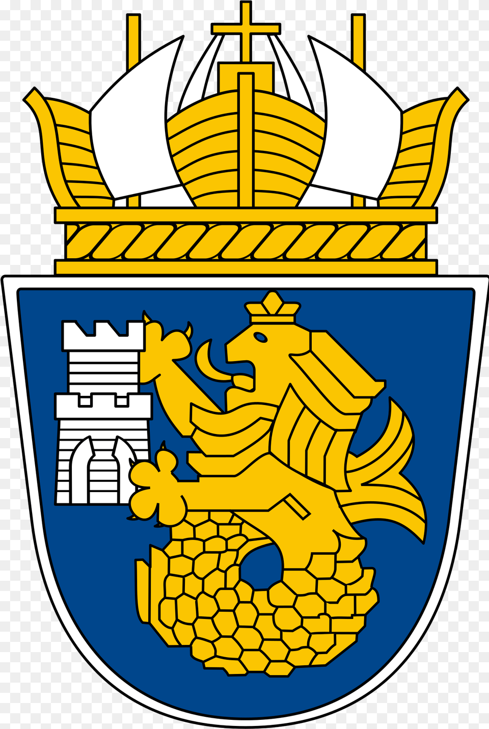A Naval Crown In The Coat Of Arms City Burgas Burgas Flag, Symbol, Emblem, Logo Png