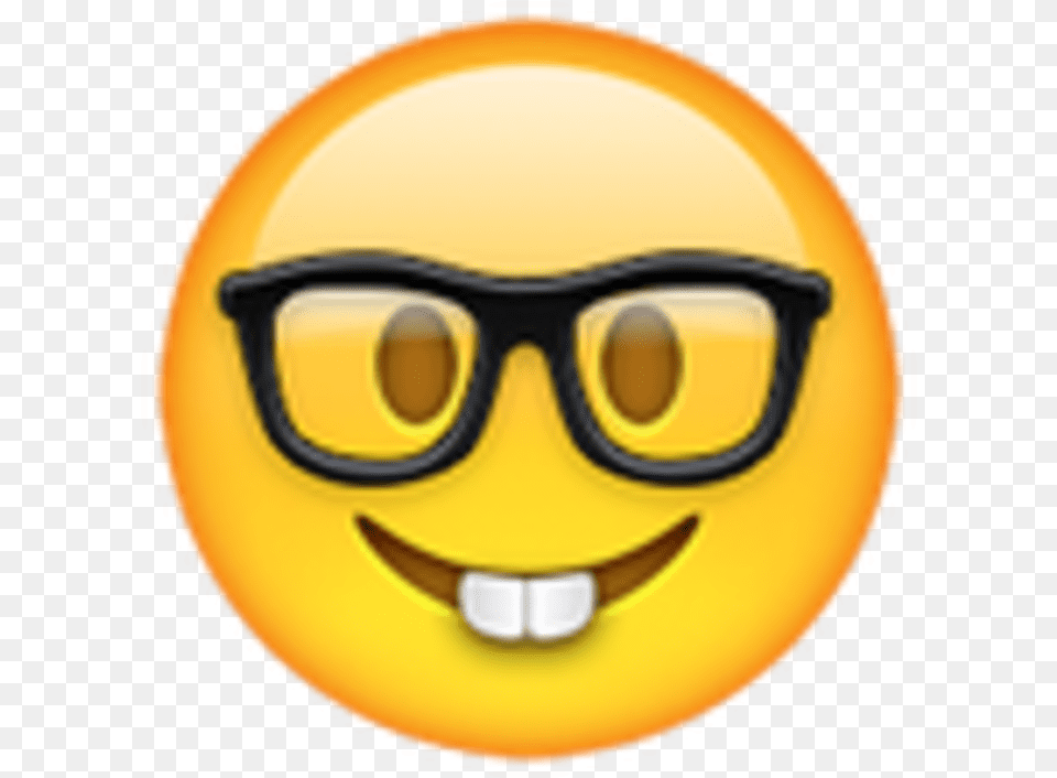 A Nerd Face For When You Do Or Say Something Brilliant Emojis De Whatsapp Nerd, Accessories, Glasses, Head, Person Png Image