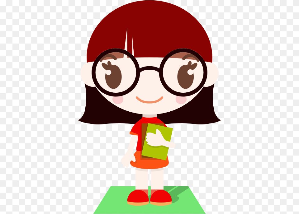 A Nerdy Girl With Braces Cartoon Clipart, Elf, Baby, Person, Accessories Png