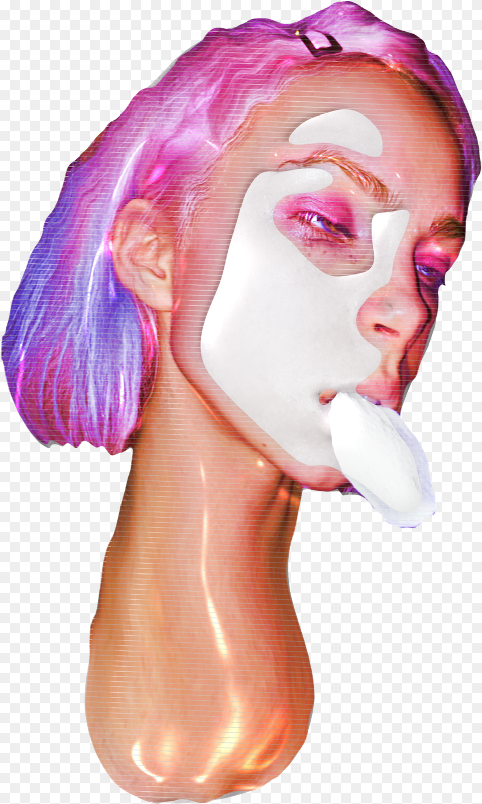 A Net Artist Pokes Fun At Skincare Ads With Distorted Artist, Adult, Female, Person, Woman Free Transparent Png