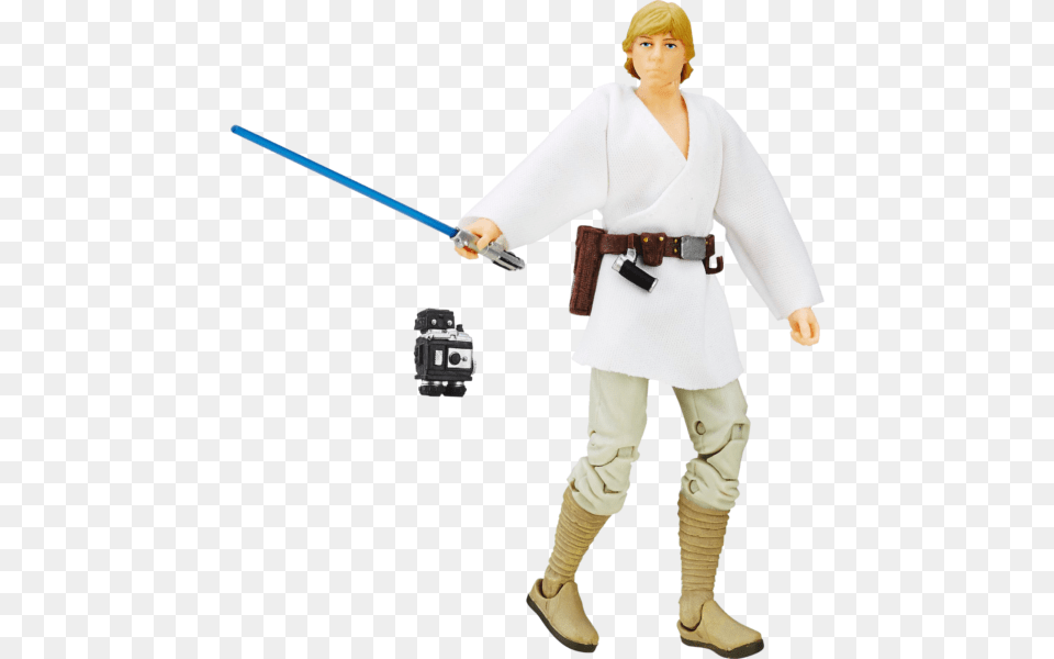 A New Hope Luke Skywalker Amp Star Wars Black Luke Skywalker, Weapon, Sword, Person, Man Free Transparent Png