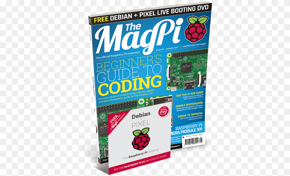 A New Magpi Hits The Stands An Elf Hits The Shelf Graphic Design, Advertisement, Electronics, Hardware, Publication Free Transparent Png