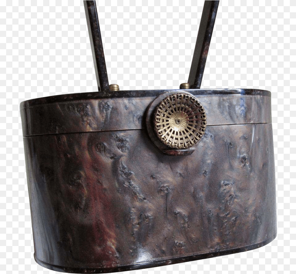 A Nice Vintage Lucite Handbag By Wilardy Vintage 1950s Wilardy Lucite Handbag, Bronze, Machine, Wheel, Accessories Free Png