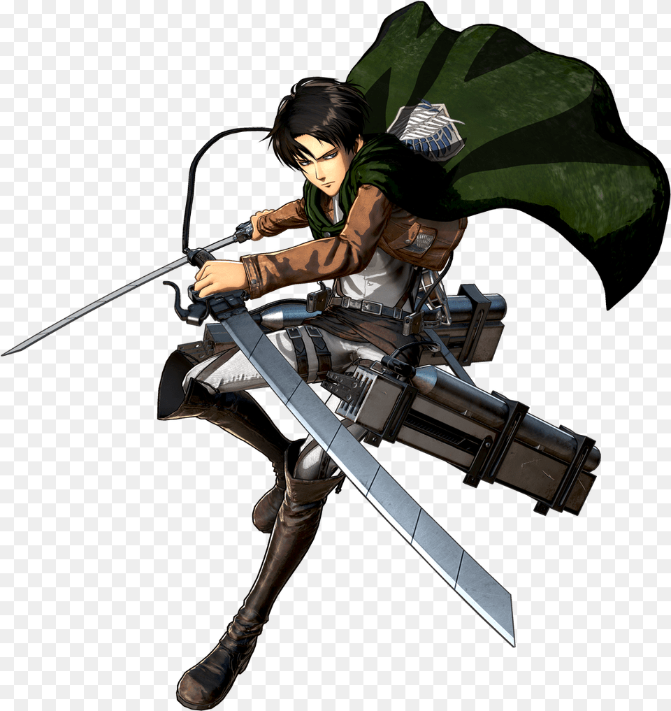 A O T Attack On Titan, Sword, Weapon, Adult, Male Free Png