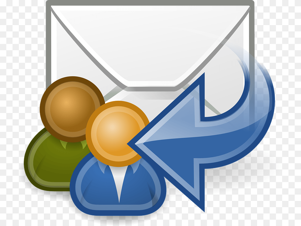 A Of A Received Email Illustrated As An Envelop Reply Clipart, Envelope, Mail, Tape, Device Free Png