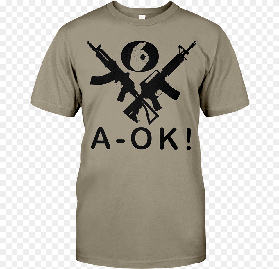 A Ok Hand Black Rifles Men39s T Shirt Shirt, Clothing, T-shirt, Firearm, Gun Free Png Download