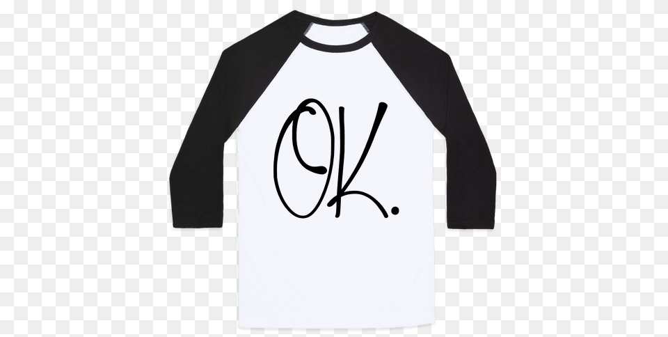 A Ok Hand Sign Baseball Tees Lookhuman, Clothing, Long Sleeve, Sleeve, T-shirt Png