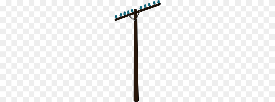 A One Crossarm Telephone Pole, Utility Pole, Cross, Symbol Png