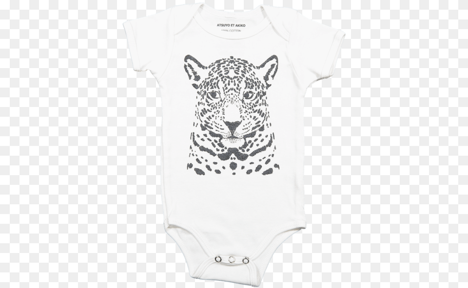A Onesie Short Sleeve Snow Leopard, Clothing, T-shirt, Animal, Mammal Free Png