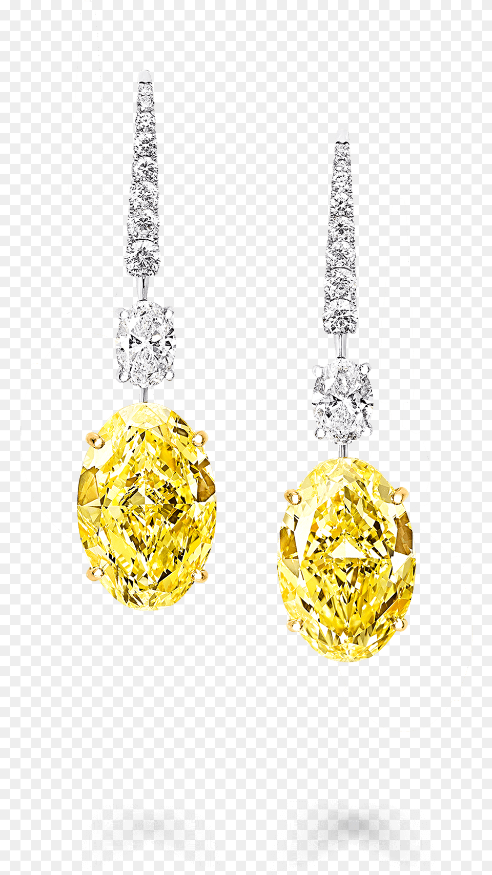 A Pair Of Graff High Jewellery Fancy Intense Yellow Graff Diamonds, Accessories, Earring, Jewelry, Gold Png