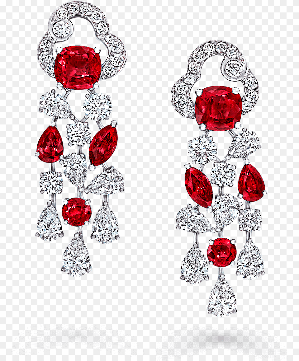 A Pair Of Graff Rubies And Diamonds Nuage Earrings Graff Diamonds Earrings 2018, Accessories, Earring, Jewelry, Diamond Free Png