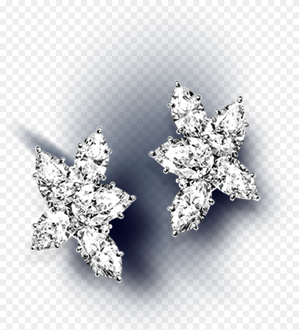 A Pair Of The Iconic Winston Cluster Earrings Cluster Earrings Diamonds Harry Winston, Accessories, Earring, Jewelry, Aluminium Png Image