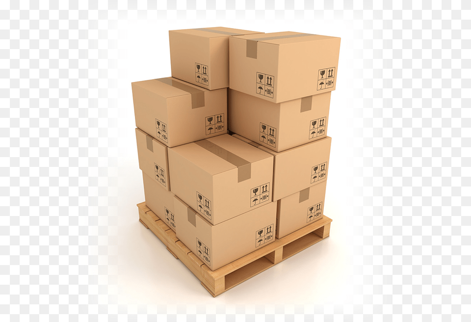 A Pallet With Boxes Representing Distribution In Sage Boxes On Pallet, Box, Cardboard, Carton, Package Free Transparent Png