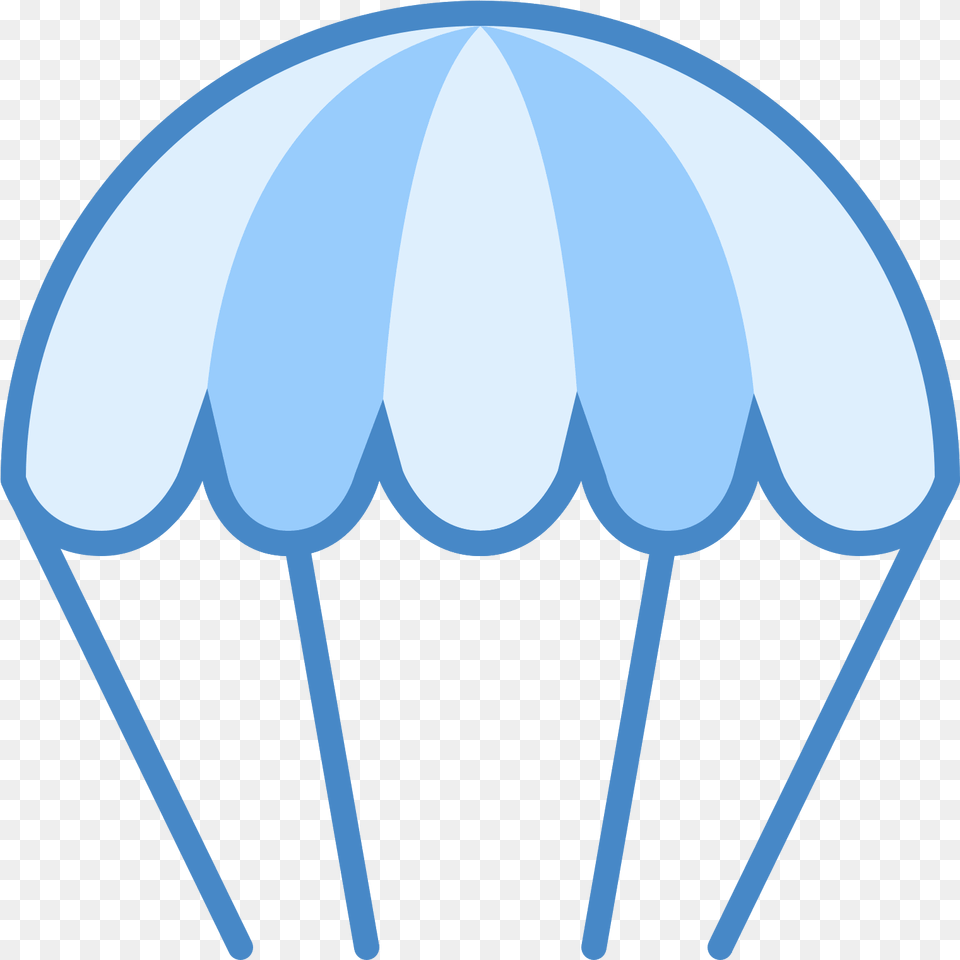 A Parachute Icon Has A Shape That Is The Top Half Of Blue Parachute Clipart Free Png