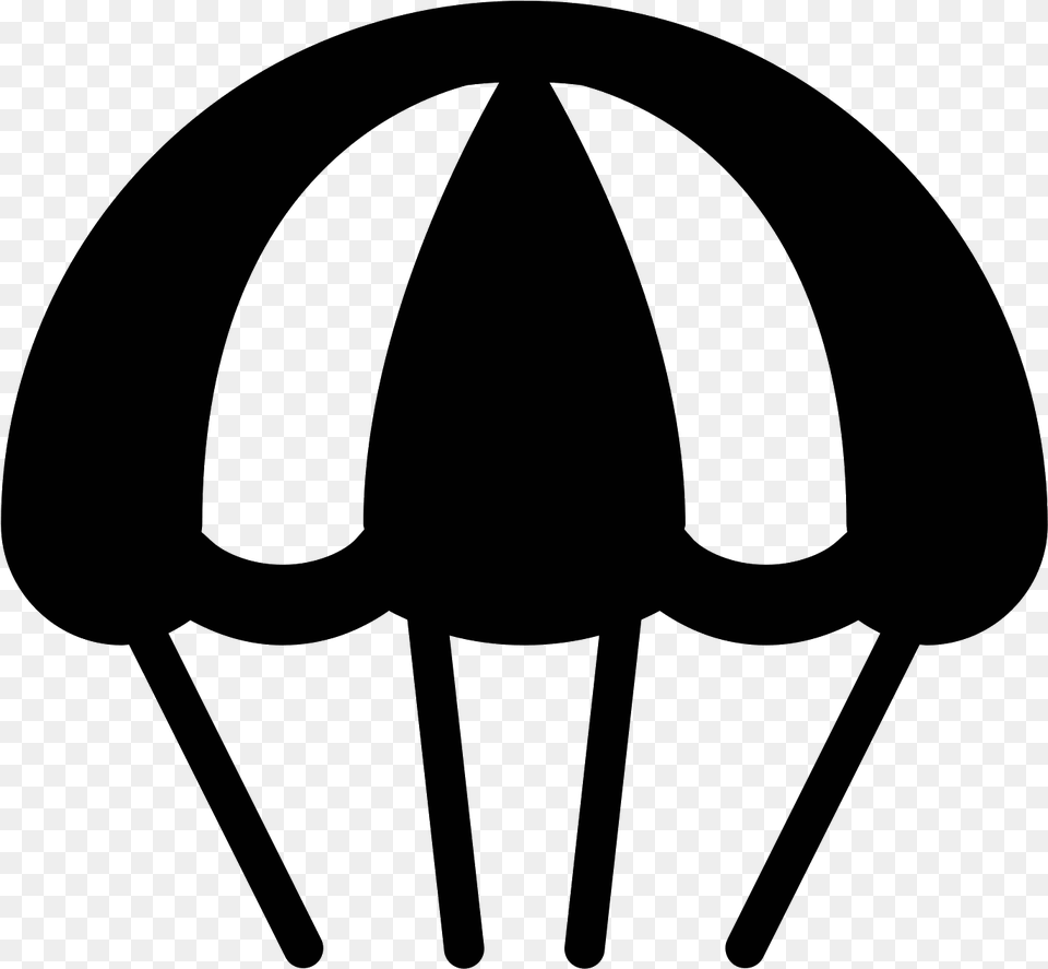 A Parachute Icon Has A Shape That Is The Top Half Of Parachute, Gray Free Png Download