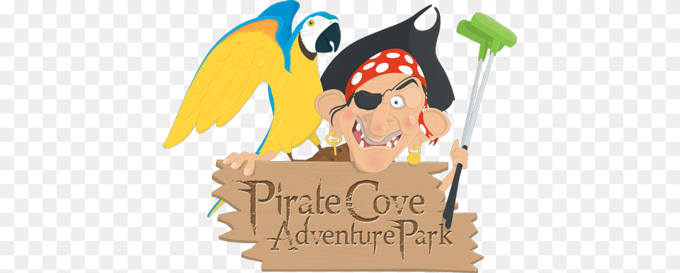 A Part Of Adventure Experience Click Here To Find Pirate Cove Golf Bluewater, Animal, Bird, Face, Head Png