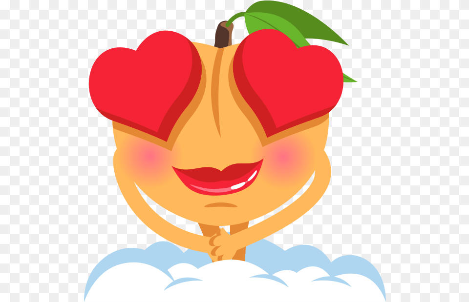 A Peach Life Emoji Heart Eyes 16 Oz Stainless Clip Art, Flower, Plant, Rose, Cartoon Free Png Download