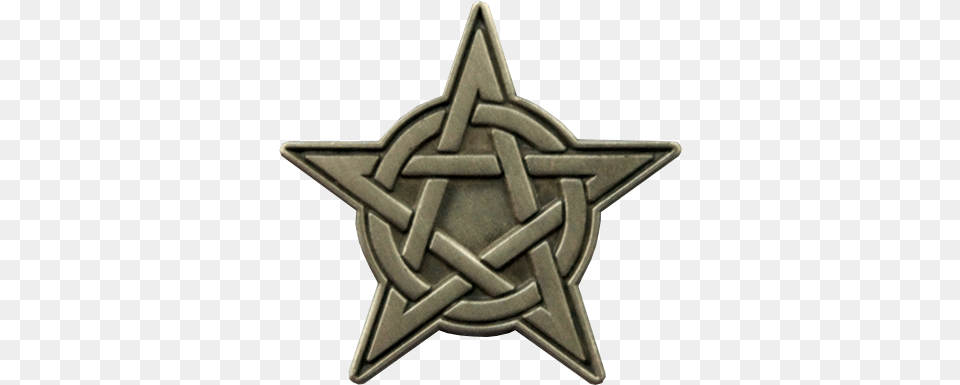 A Pentacle Is An Amulet Used In Magical Evocation Silver, Star Symbol, Symbol, Cross, Badge Png