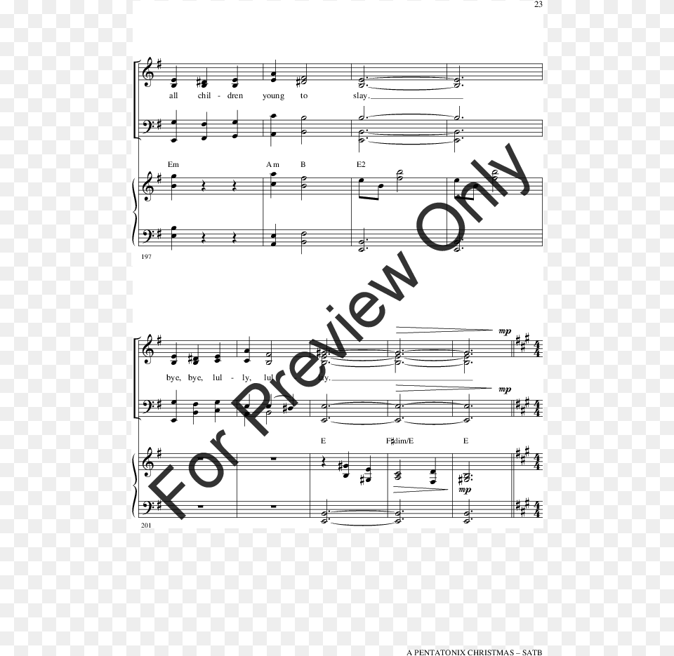 A Pentatonix Christmas Thumbnail, Sheet Music Png